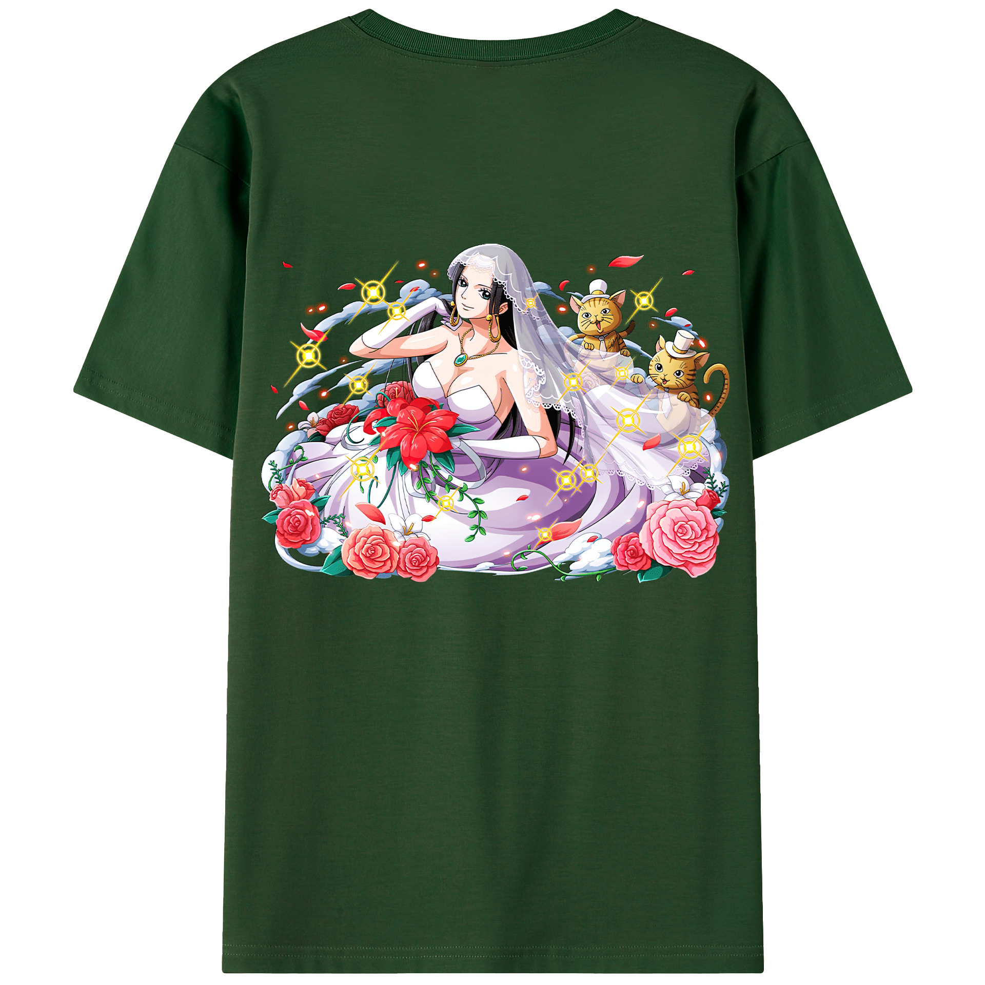 ワンピース ボア・ハンコック ONE PIECE Boa·Hancock 綿100％半袖Tシャツ（背面プリント）